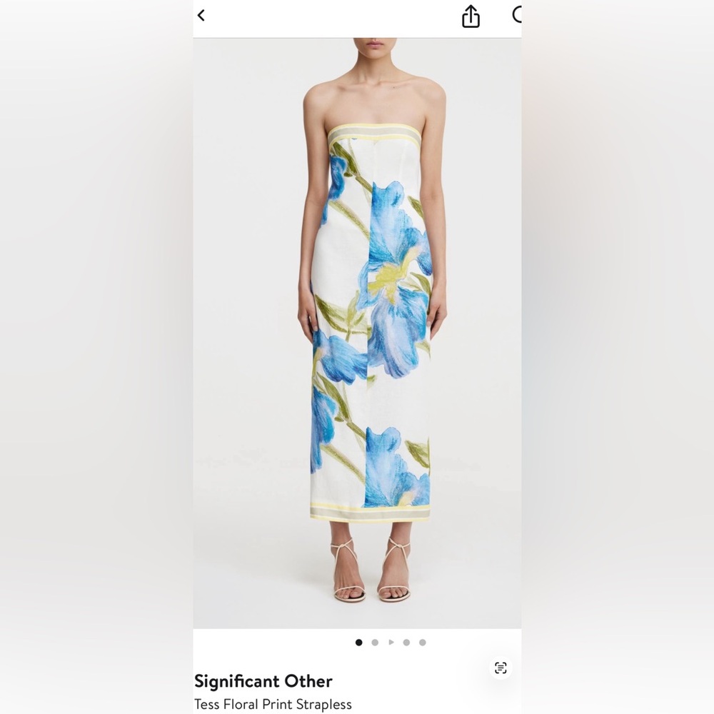 Floral Blue and White Maxi Skirt